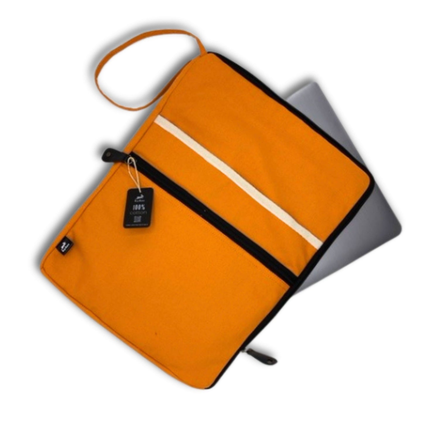 Vászon nagyméretű laptop tok – narancssárga – 30 × 40 cm