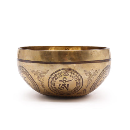 Díszített Tibeti hangtál – 16 cm – Bodhi Fa Buddha