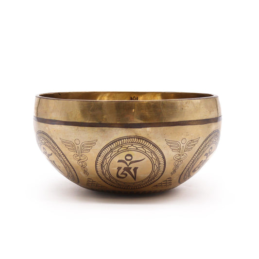 Díszített Tibeti hangtál – 16 cm – Bodhi Fa Buddha