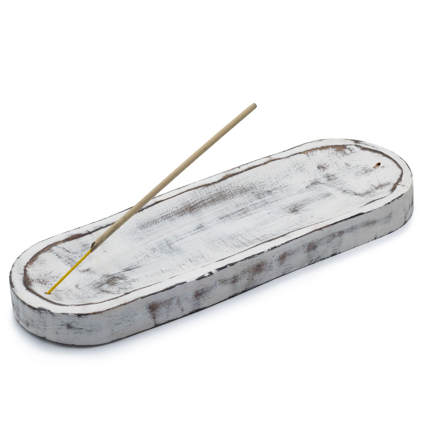 Füstölőtartó – Nagy Tálca 30 × 10 cm – fehérre súrolt