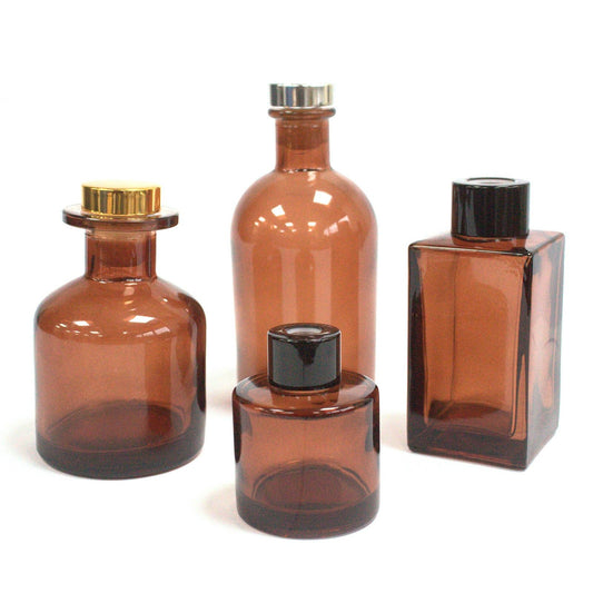 Kerek alkimista pálcikás diffúzor flakon 140 ml – barna