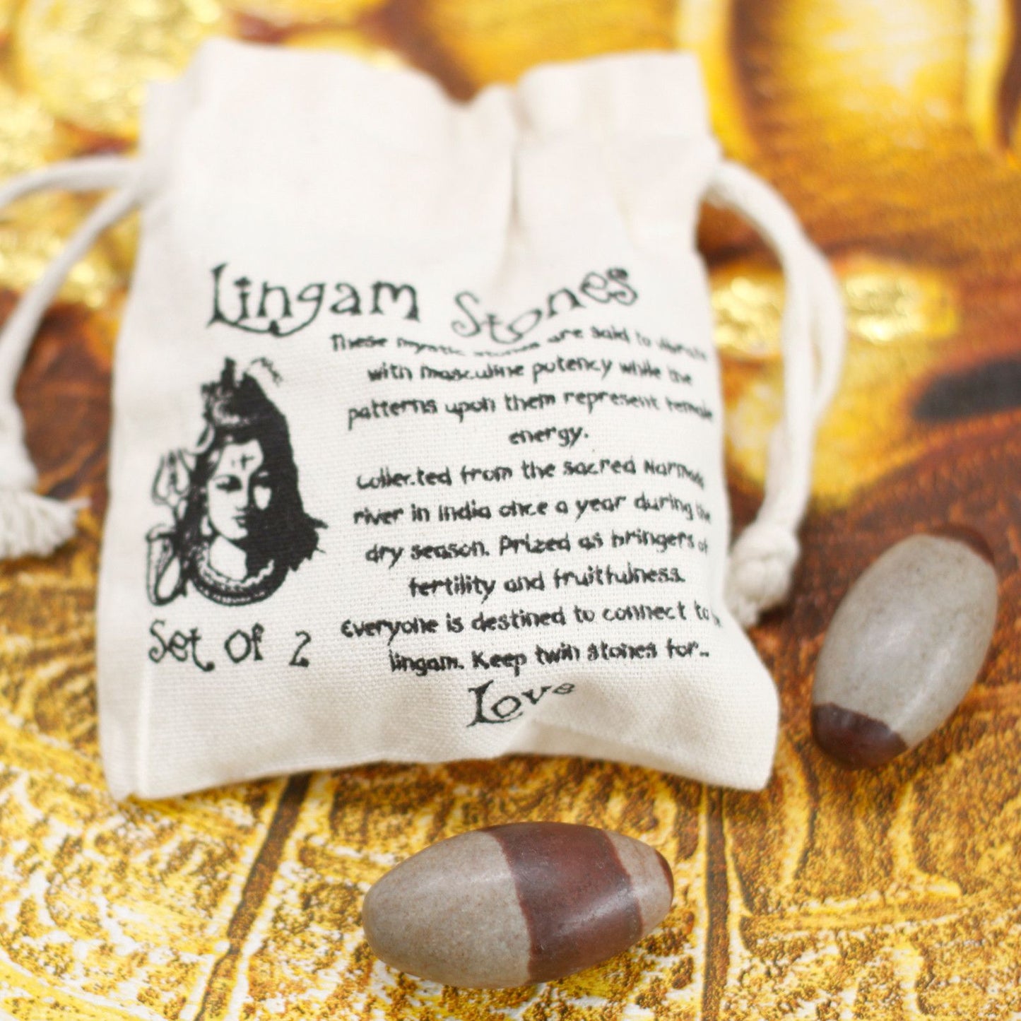2 hüvelykes lingam kő – 2 db