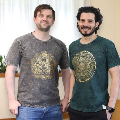 Kővel Mosott Póló, M méret – Hamsa – Szürke
