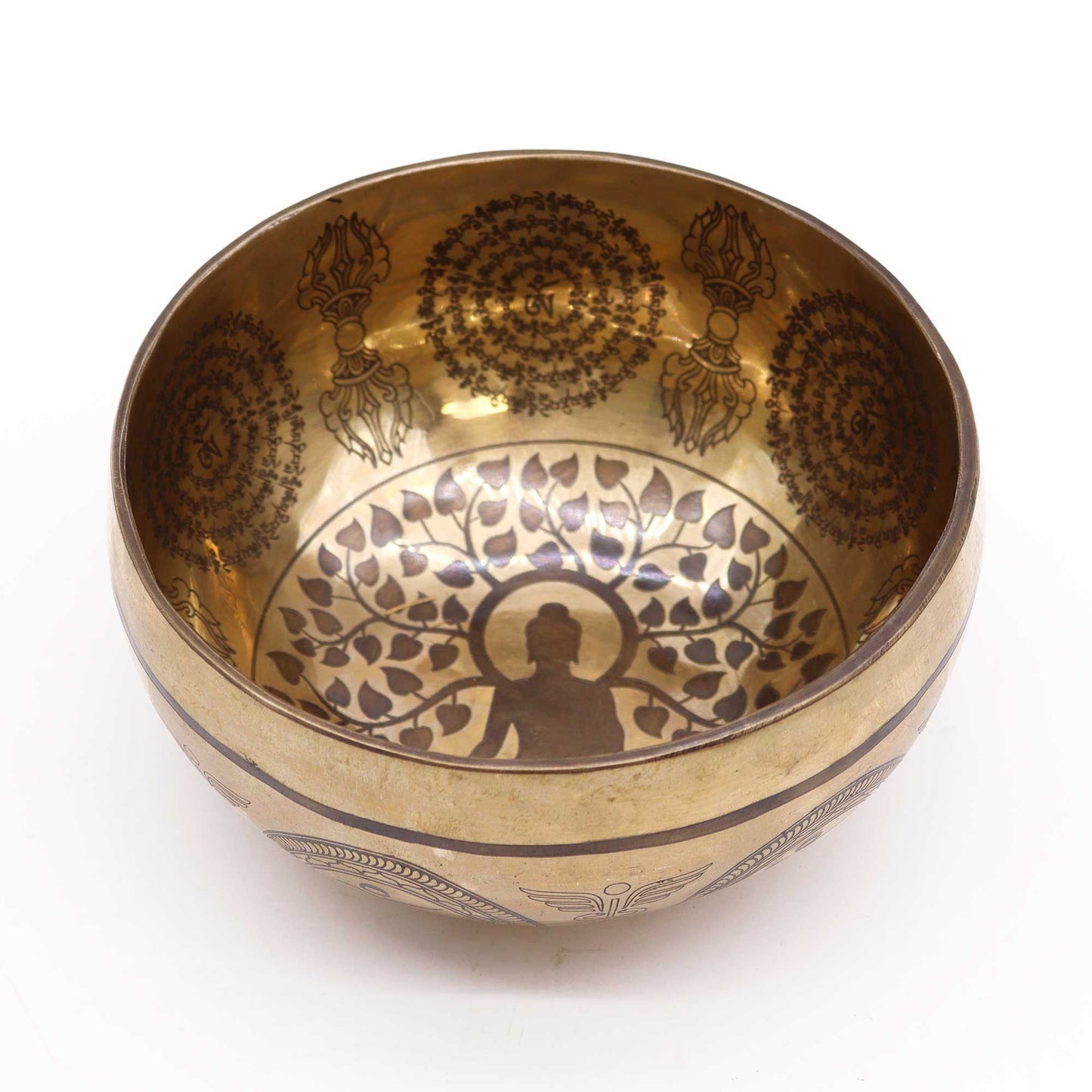 Díszített Tibeti hangtál – 16 cm – Bodhi Fa Buddha