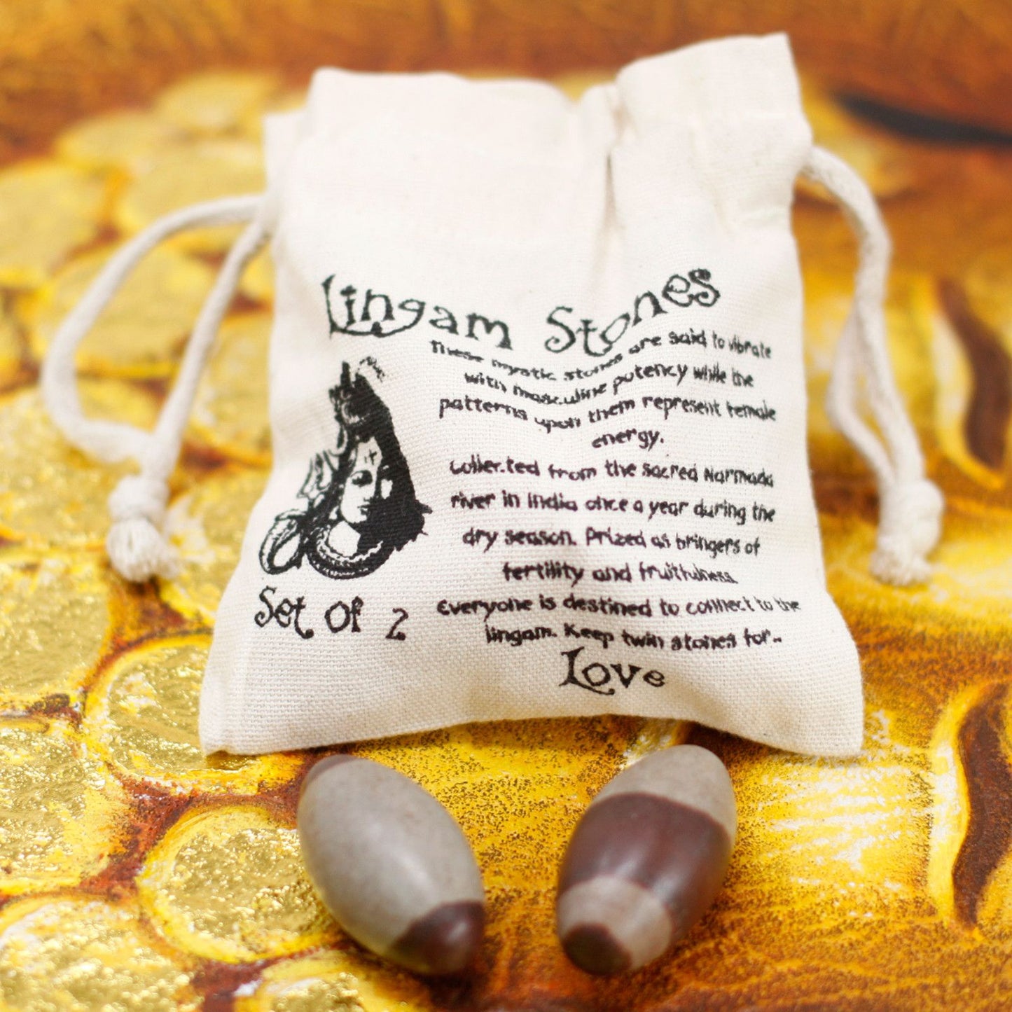 2 hüvelykes lingam kő – 2 db