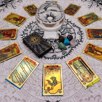 Tarot olvasó kendő – Életfa (75 × 75 cm)