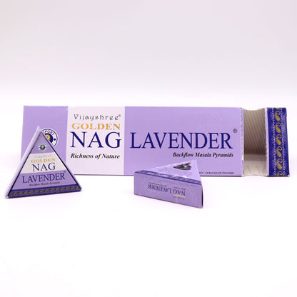 42 g Jumbo Golden Nag – Levendula visszaáramló füstölőkúpok
