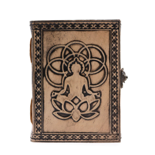 Buddha – Ezoterikus jegyzetfüzet – Vörösbarna – 200 oldal – Varrásszélű – 17,5 × 12,5 × 3 cm