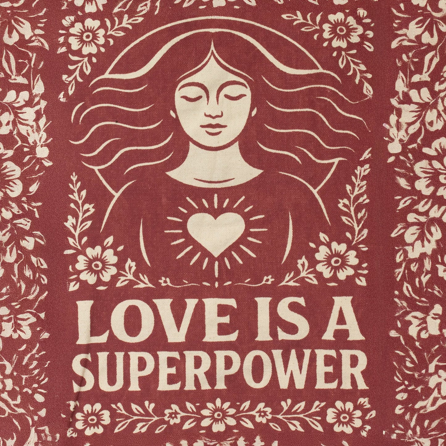 Toni táska – Love is a superpower (42 × 30 cm) – 10 oz