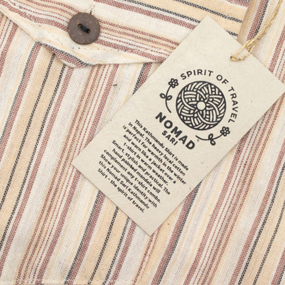 Nomad Sari Grandad Shirt - Brown Beige