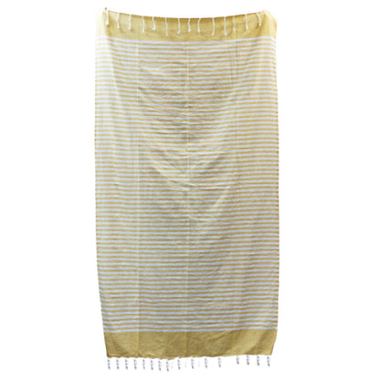 Pamut strandtörölköző – 100 × 180 cm – napfényes sárga