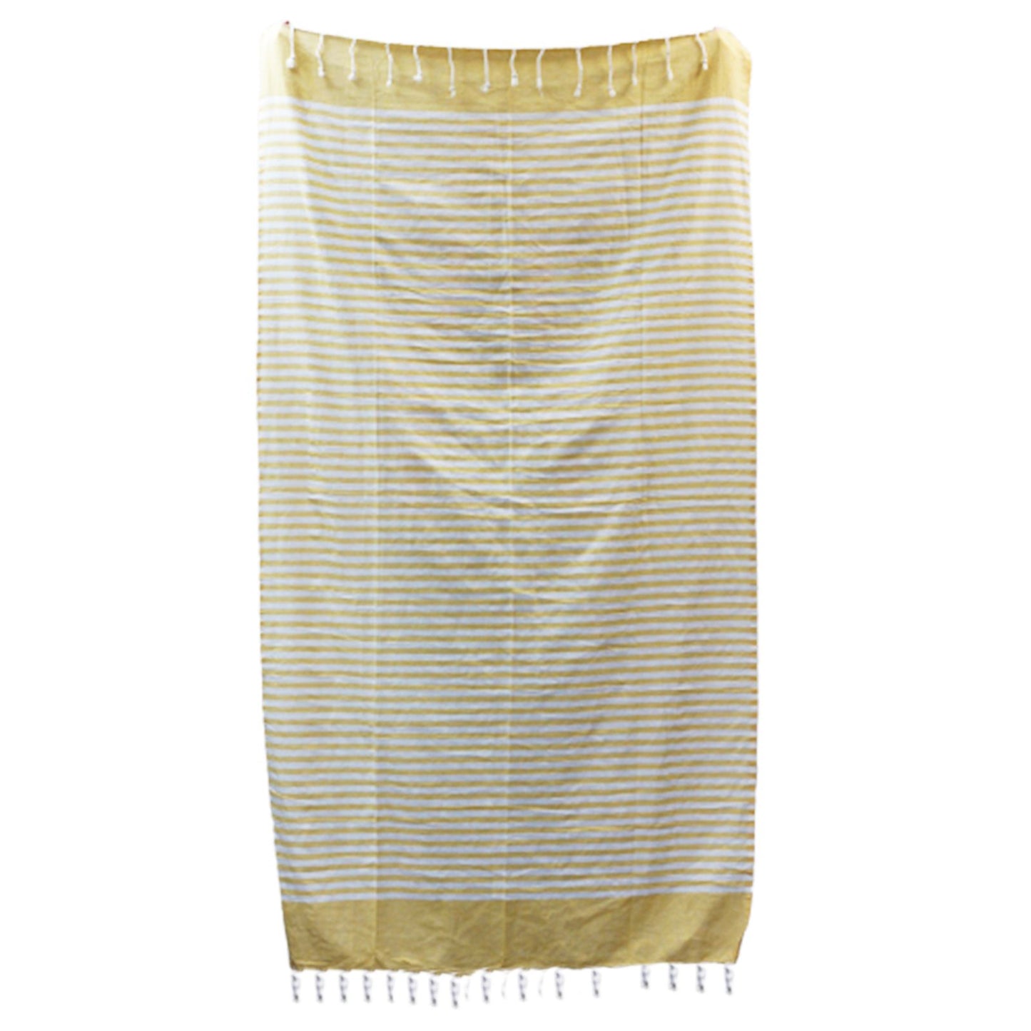 Pamut pareó törölköző – 100 × 180 cm – napfényes sárga