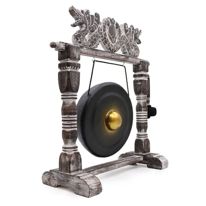 Kicsi Gong Állványon – 25 cm – Fekete