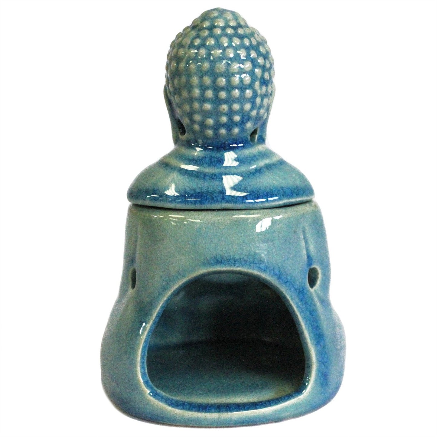 Ülő Buddha aromalámpa - kék
