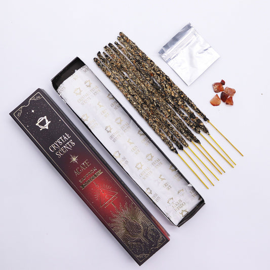 Crystal Scents - vörös achát kristályos füstölő – sáfrány