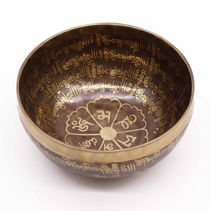 Díszített Tibeti hangtál – 16 cm – Mantra