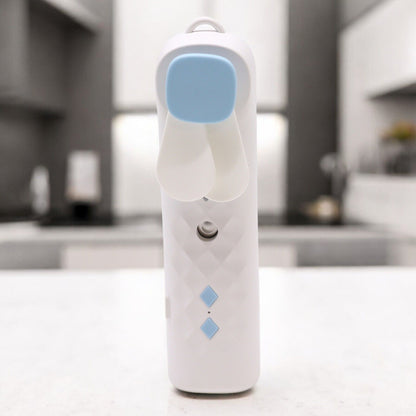 Fehér Mini Párásító Ventilátor – USB töltés