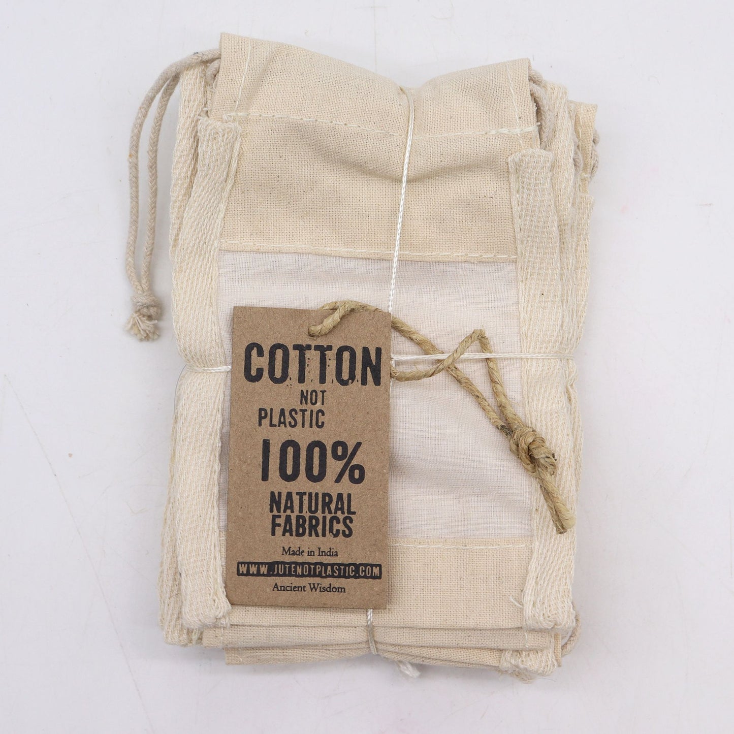 Kicsi pamut ablakos tasak – 10 × 15 cm