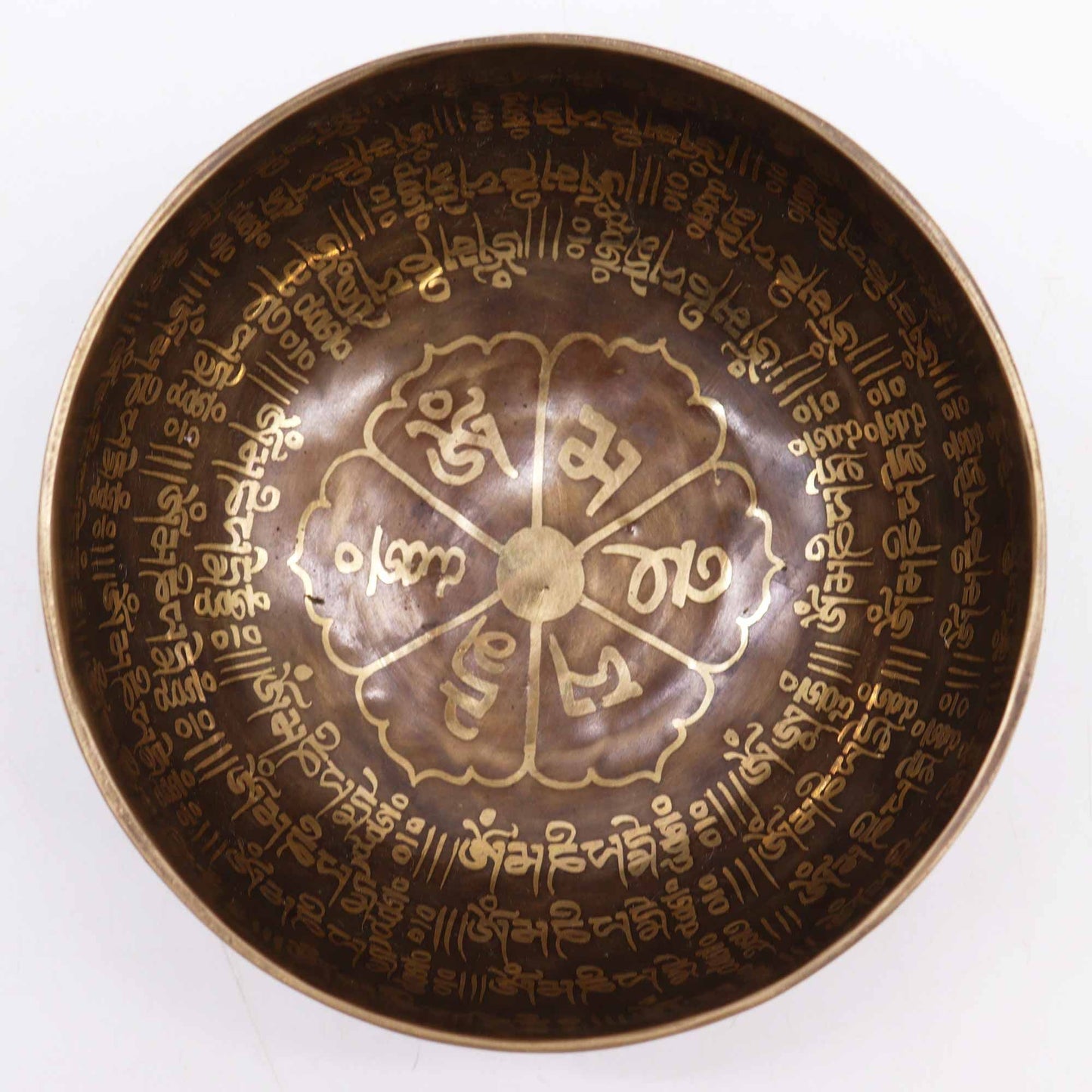 Díszített Tibeti hangtál – 16 cm – Mantra