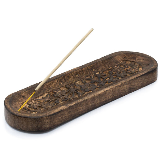Füstölőtartó – Nagy Tálca 30 × 10 cm – Virágminta