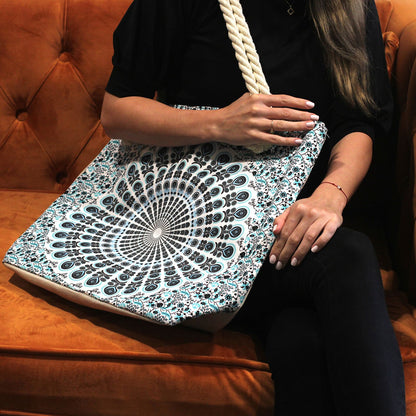 Mandala táska Kötél Fülekkel – Kék és Lila