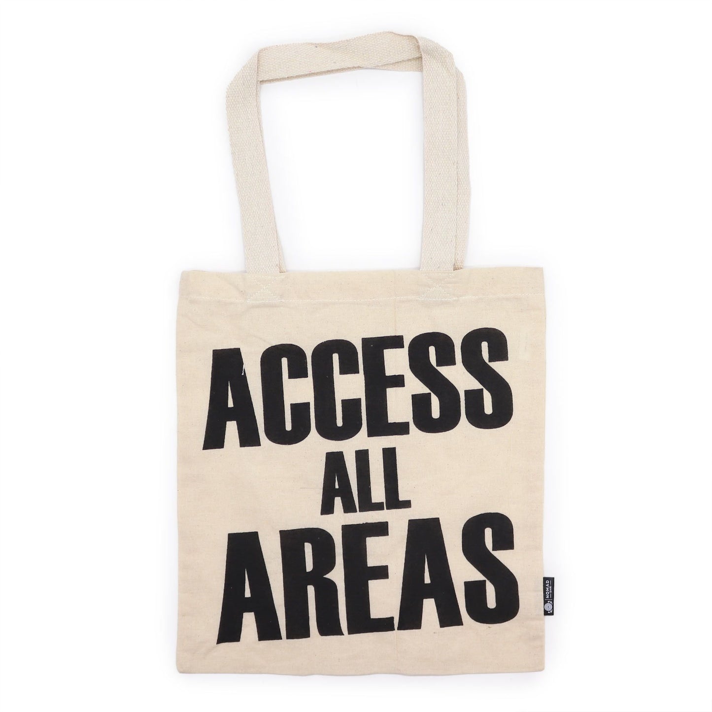 Ikonikus táska – ACCESS ALL AREAS – (40 × 36 cm)