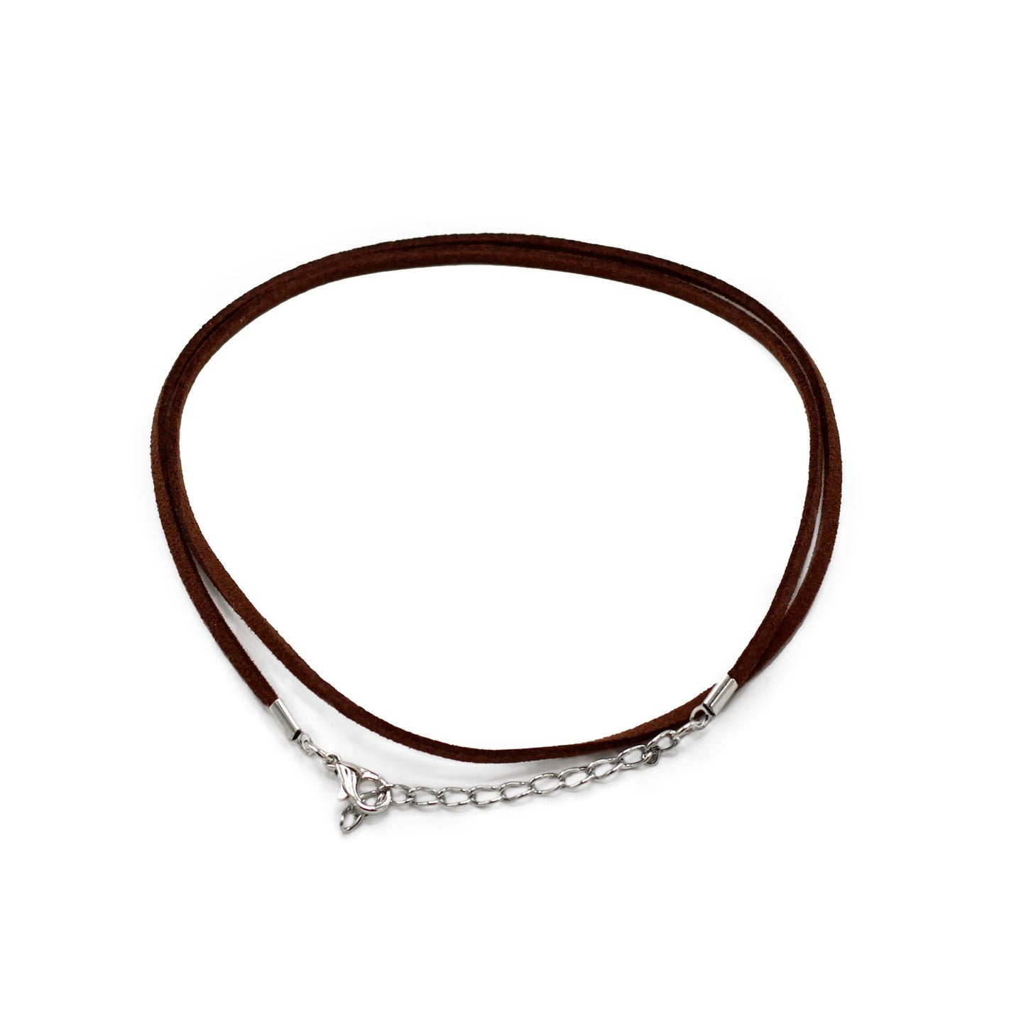 Művelúr ékszerzsinór – sötétbarna A010, 2,5 mm × 55 cm