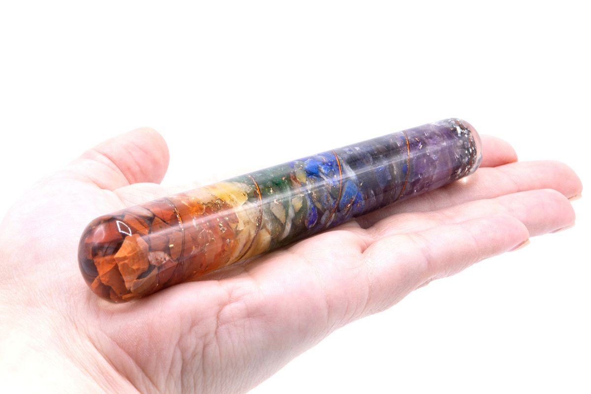 Orgonit csakra és Réz Gyógyító Pálcika – 140 × 30 mm