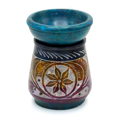 Kicsi színes szappankő aromalámpa 8 cm – Virág