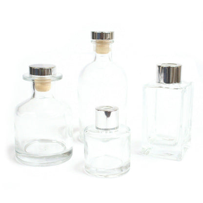 140 ml-es kerek, átlátszó Alchemist náddiffúzor üveg