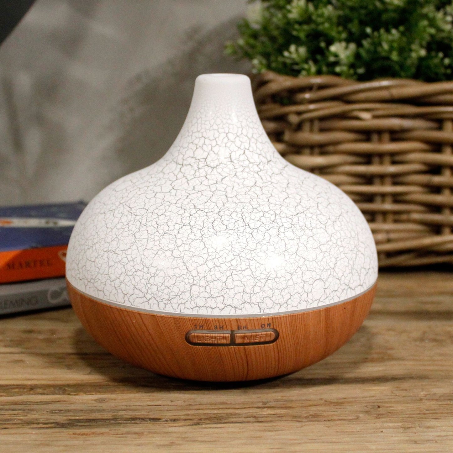 Santorini aroma diffúzor – Repedezett Hatás – USB – Színváltós – Időzítővel