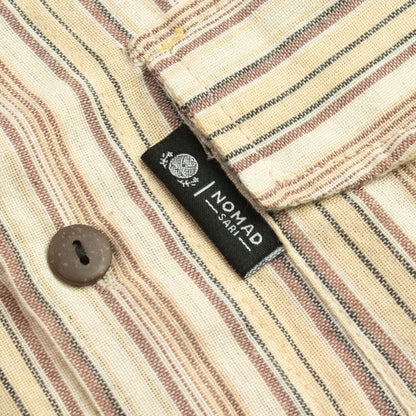Nomad Sari Grandad Shirt - Brown Beige