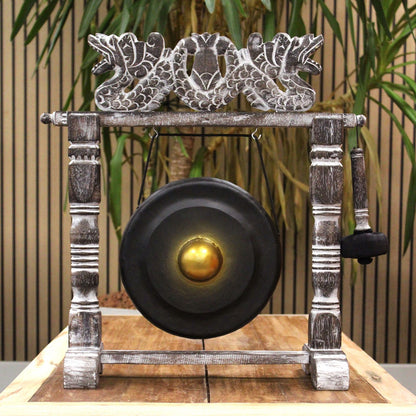 Kicsi Gong Állványon – 25 cm – Fekete