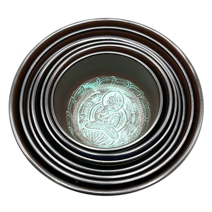 Nagy csakra Szett – 7 hangtál (19.5–35 cm)