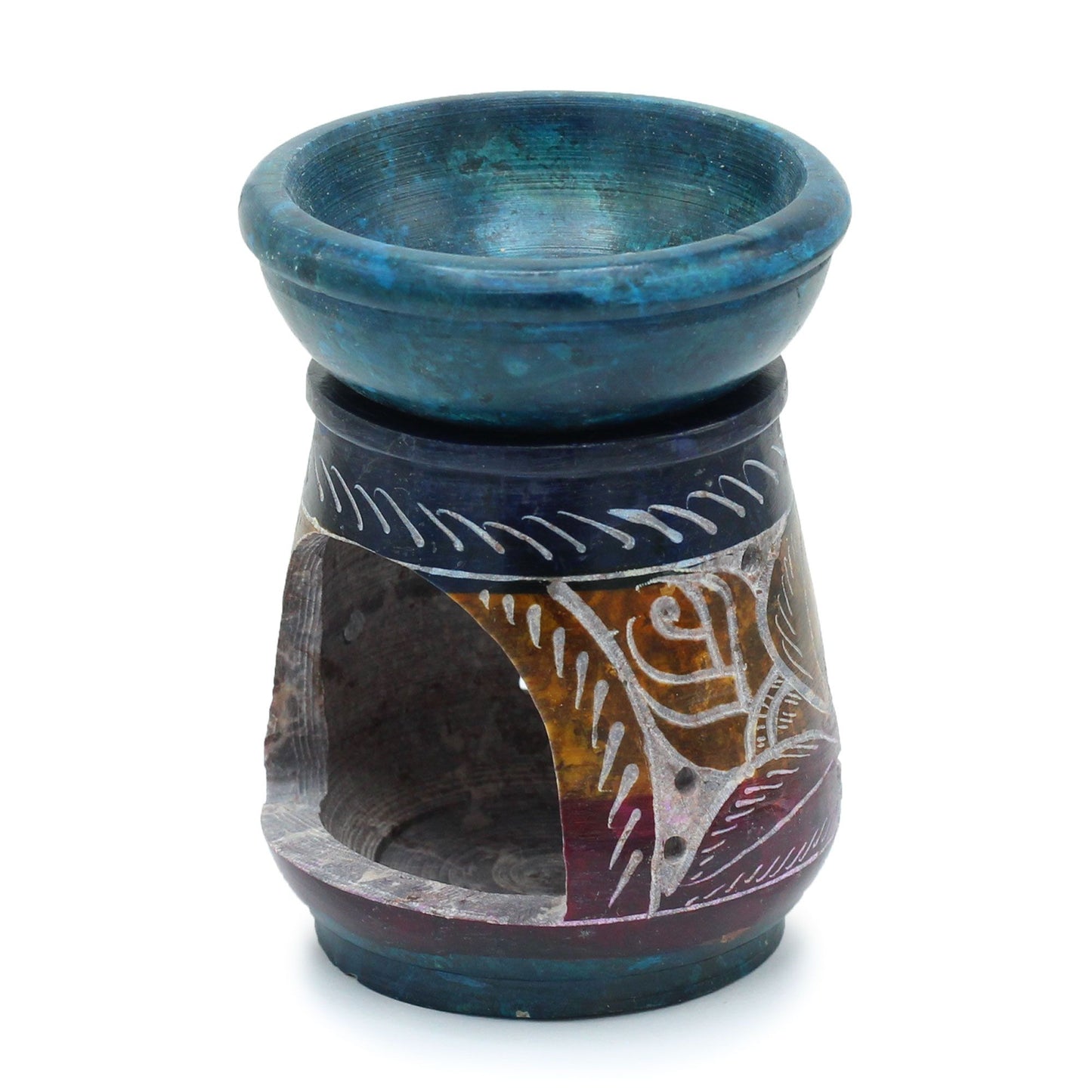 Kicsi színes szappankő aromalámpa 8 cm – Virág