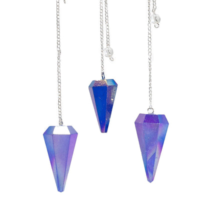 Hatszögletű inga – Aurora Kristálykék – 4 cm
