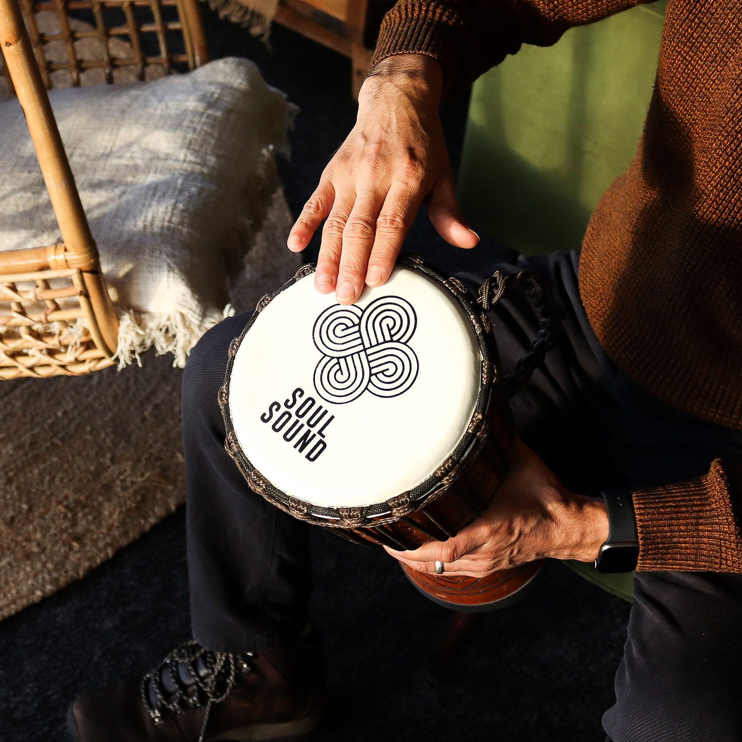 Közepes pro djembe dob – Soul sound – 40 cm (18 cm átmérő)
