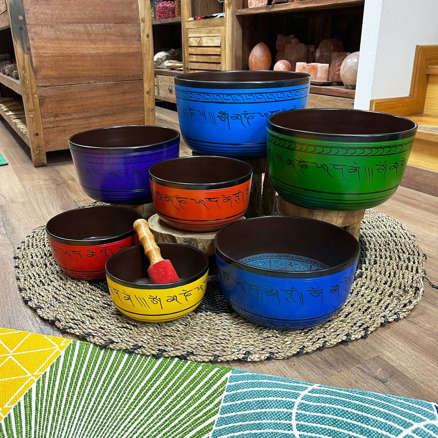 Nagy csakra Szett – 7 hangtál (19.5–35 cm)