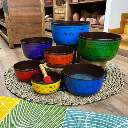 Nagy csakra Szett – 7 hangtál (19.5–35 cm)