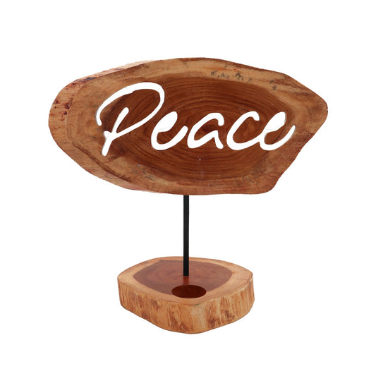 Gyertyatartó táblával – Peace