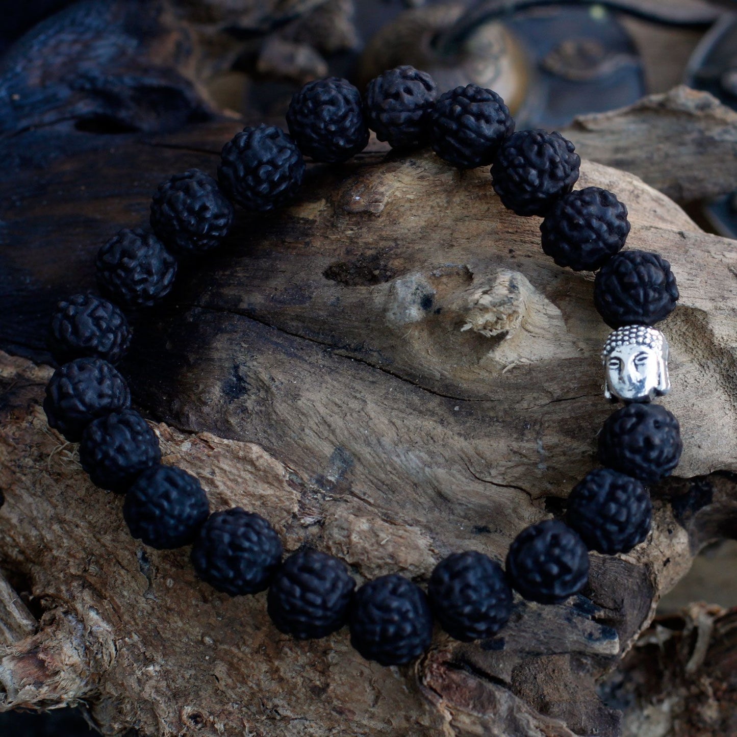 Rudraksha Mala Karkötő – Sötét