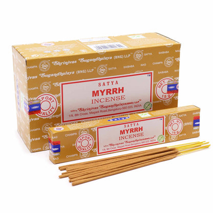 Satya füstölőpálcika 15 g – Mirha