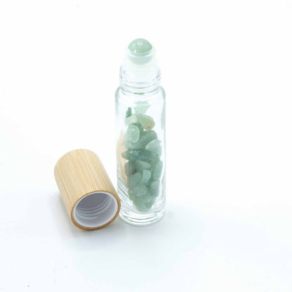 Roll-on üvegcse 5 ml – Aventurin, bambusz kupak