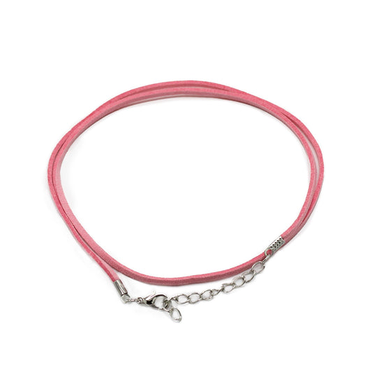 Művelúr ékszerzsinór – rózsaszín A064, 2,5 mm × 55 cm