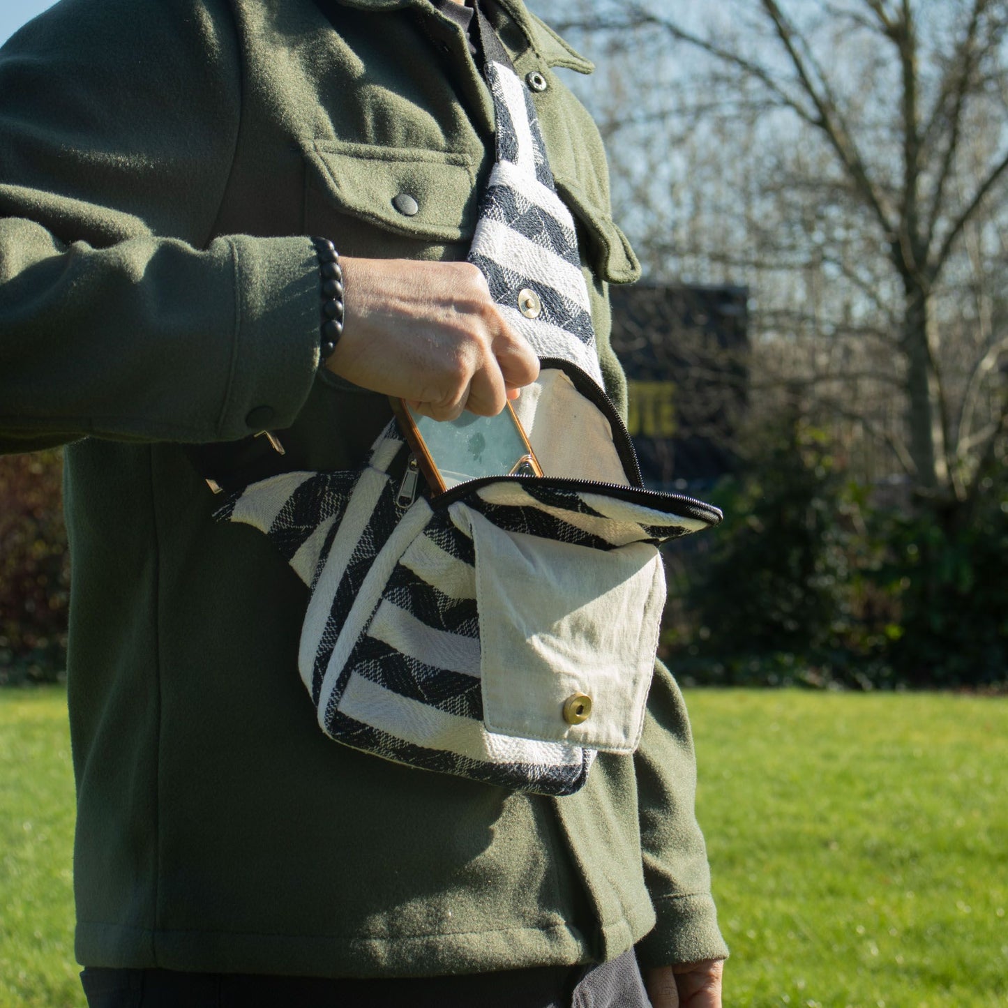 Crossbody jacquard táska – Atlas Nomad