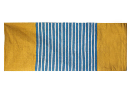 India pamutszőnyeg – 70 × 170 cm – Sárga/kék