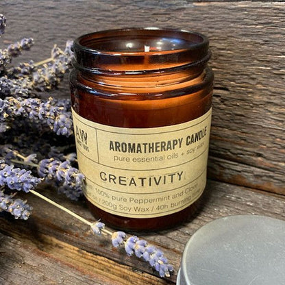 Aromaterápiás szójaviasz gyertya 200 g – Kreativitás