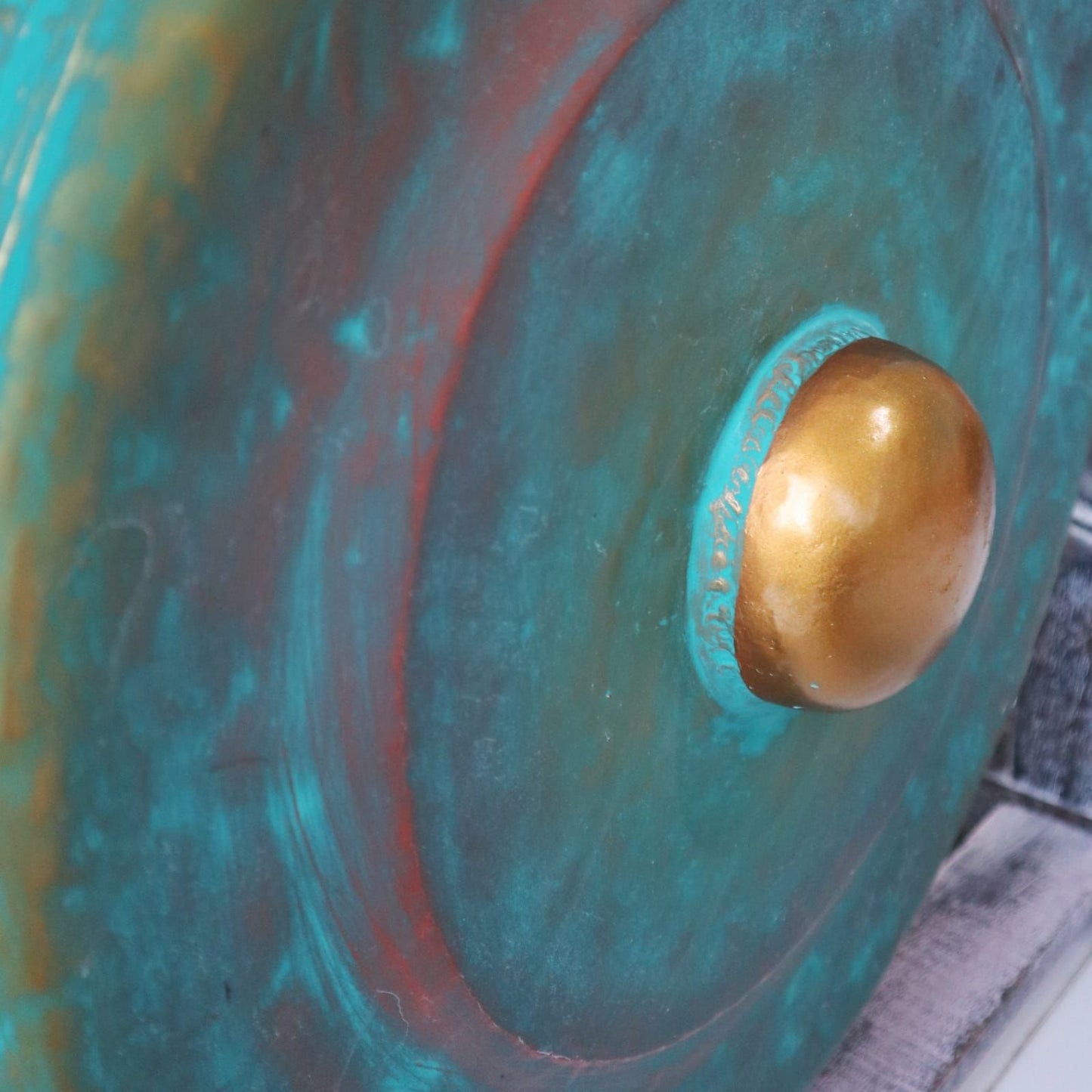 Közepes Gong Állványon – 35 cm – Zöld