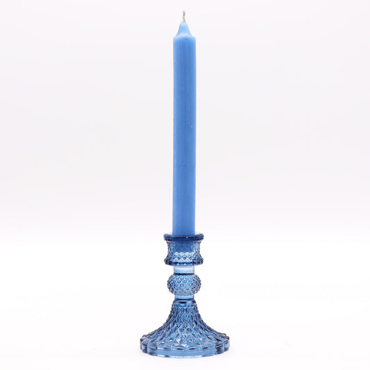 Set of 2 Vintage Dinner Candle Holder - Royal Blue