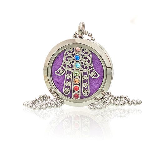 Aromaterápiás nyaklánc – Hamsa csakra, 30 mm